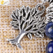 Reiki 7 Chakra Natural Stone Lapis Bracelet with Tree of Life - More Natural Healing