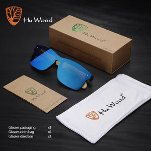 HU WOOD Bamboo Spring Arm Sunglasses For Women with UV400 Polarized Mirror Lenses - More Natural Healing
